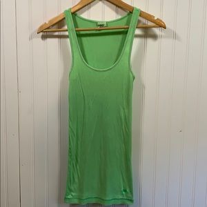 PINK VS green tank top